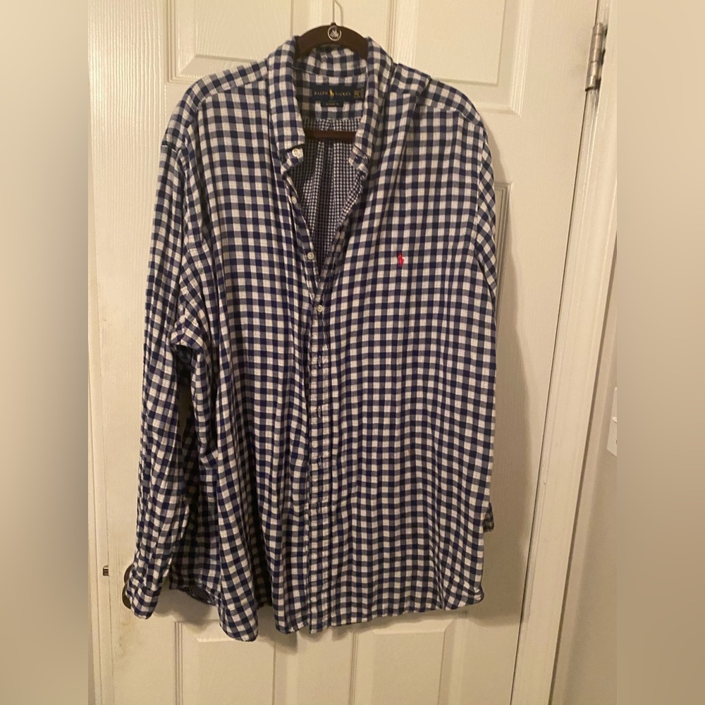 Lot of 3 Ralph Lauren bottom down shirts 3xt.